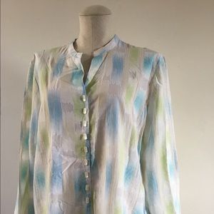 Women’s Blouse Shirt 3/4 Sleeve Lightweight Blouse Size 1X